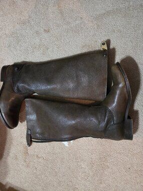 Frye melissa button back zip leather boot